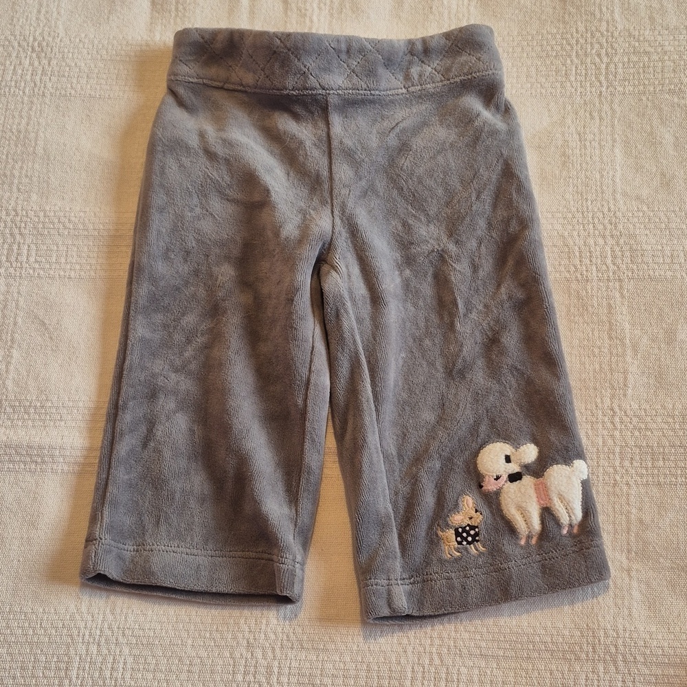 Gymboree girls 3-6 months velour pull on pants VGUC